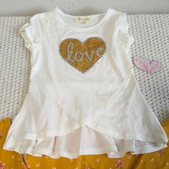 BTWEEN OUTFIT WITH SEQUENCE LOVE, SOFT FABRIC GIRLS SIZE 6 - Picture 2 of 4
